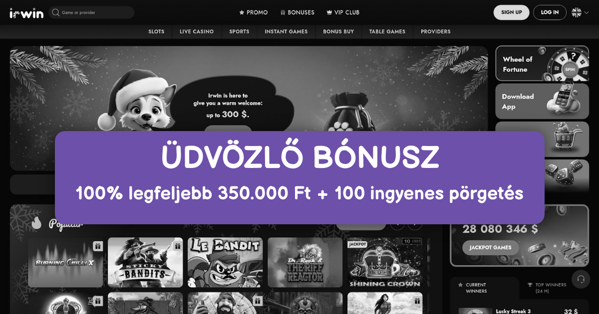 Irwin Casino welcome bonus